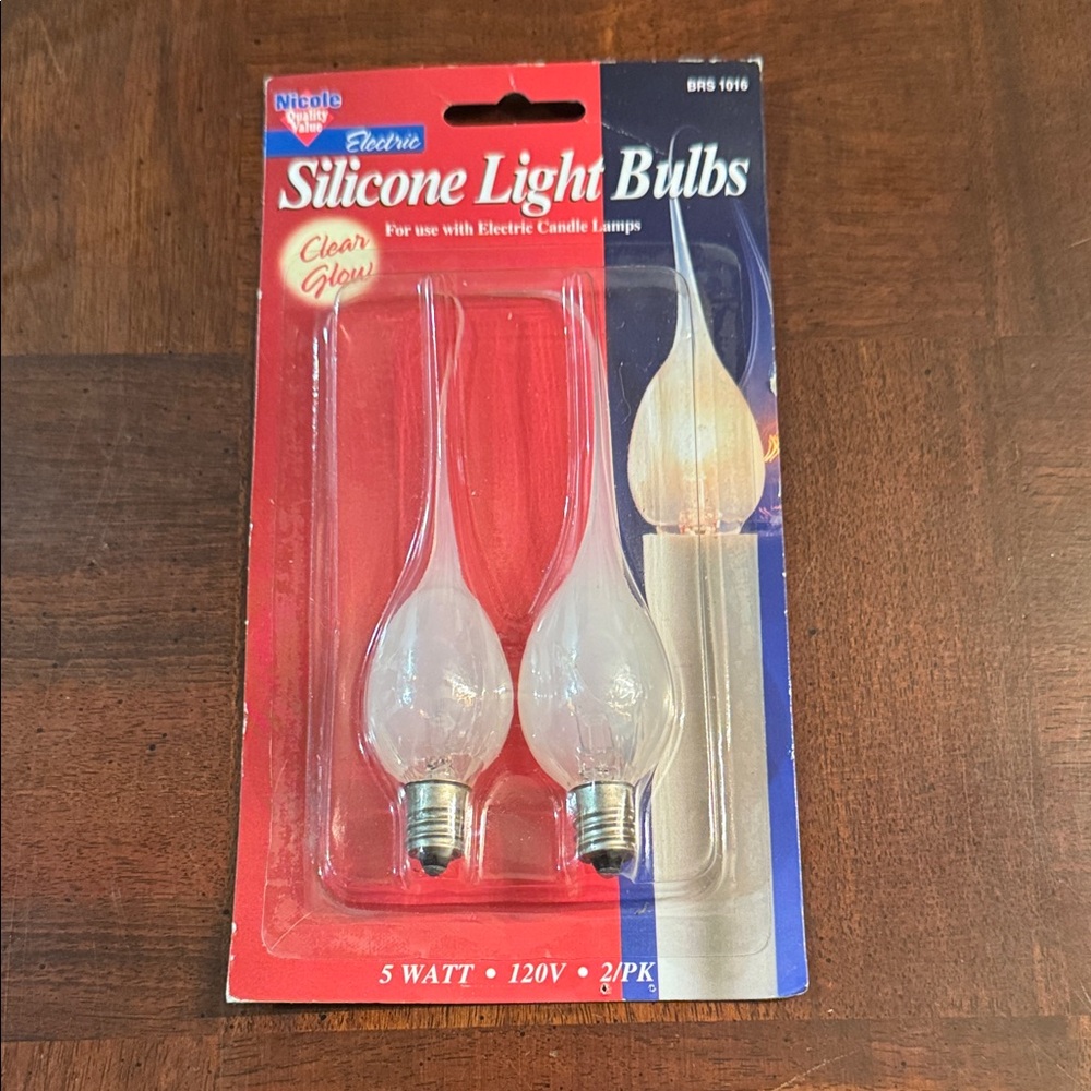 Silicone Light Bulbs Clear Glow 5 Watt for Electric Candle Lamps Christmas Decor